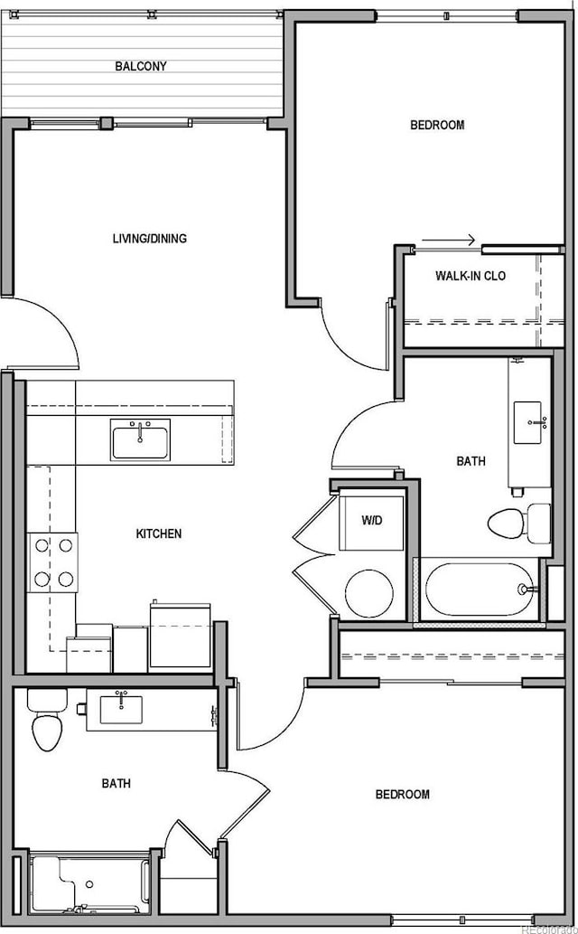1650 N Sheridan Blvd Unit 103, Denver, CO 80204 - view of room layout
