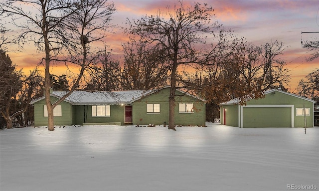 ranch-style house with a garage