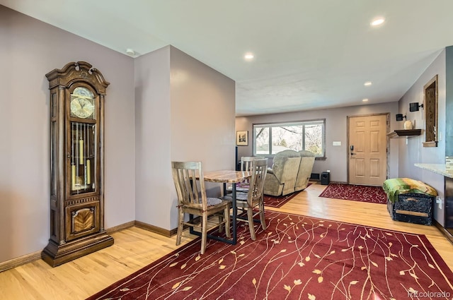 dining area featuring hardwood / wood-style flooring