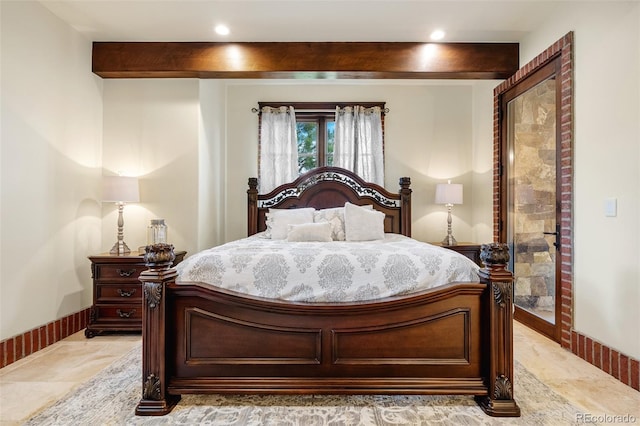 7188 Raphael Ln, Littleton, CO 80125 - bedroom featuring recessed lighting and beamed ceiling