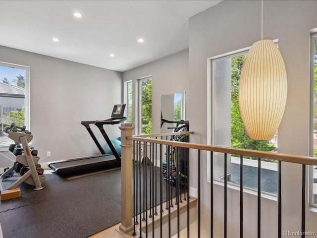 2508 S Pennsylvania St, Denver, CO 80210 - exercise area featuring recessed lighting