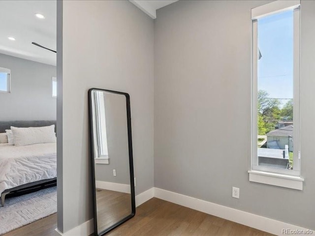 2508 S Pennsylvania St, Denver, CO 80210 - unfurnished bedroom featuring wood finished floors, baseboards, and recessed lighting