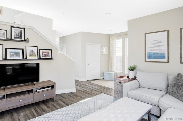8917 Yates Dr, Westminster, CO 80031 - living area featuring wood finished floors and baseboards