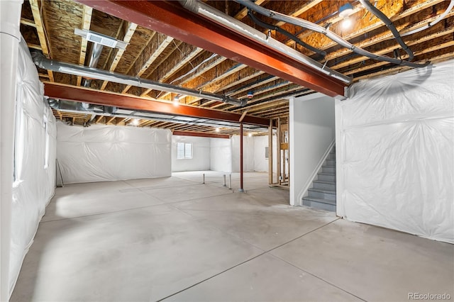 8850 Moonshimmer Trl, Littleton, CO 80125 - below grade area with stairway