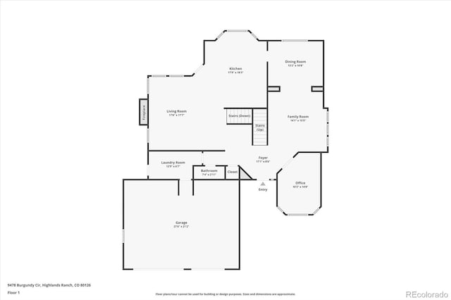 9478 Burgundy Cir, Highlands Ranch, CO 80126 - view of floor plan / room layout