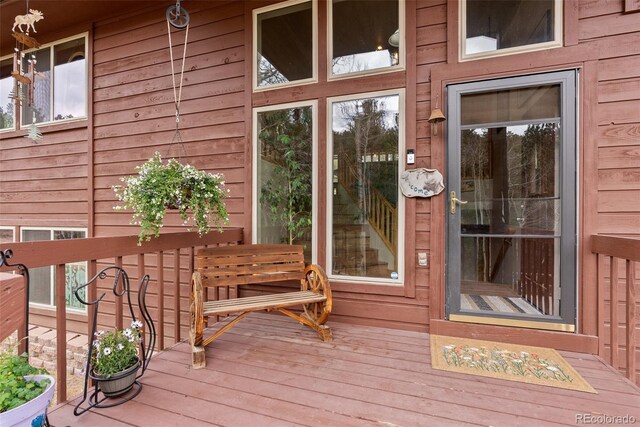2230 County Road 72, Bailey, CO 80421 - view of wooden terrace