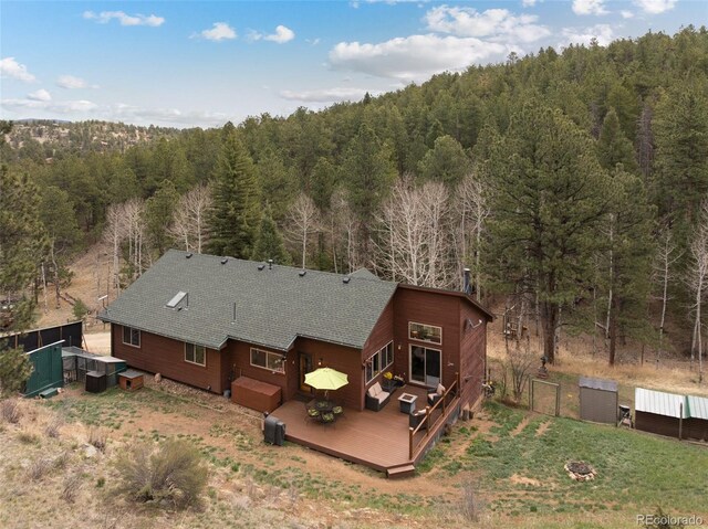 2230 County Road 72, Bailey, CO 80421 - aerial view of property and surrounding area with a forest