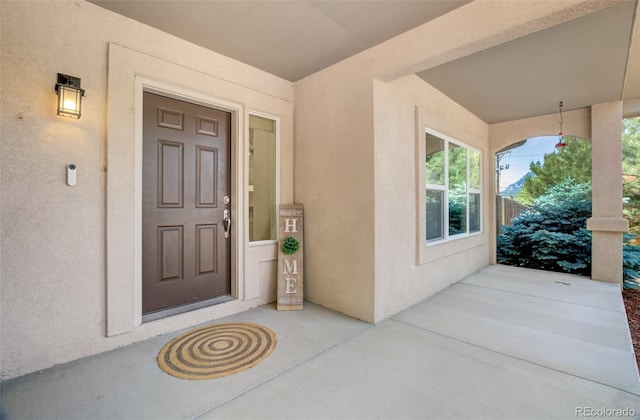 418 Hilltop Cir, Colorado Springs, CO 80905 - entrance to property with stucco siding