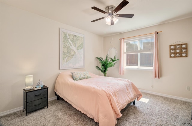 418 Hilltop Cir, Colorado Springs, CO 80905 - bedroom featuring carpet floors and a ceiling fan