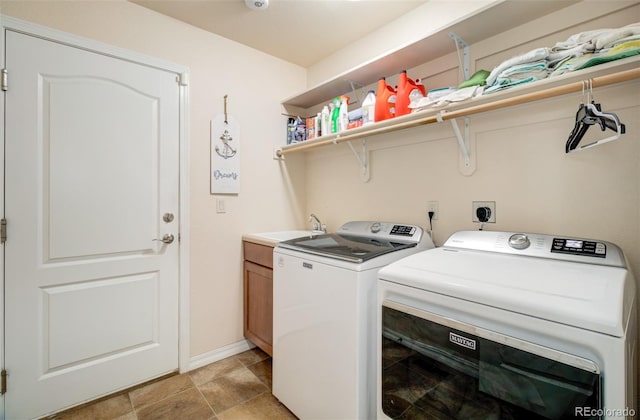 418 Hilltop Cir, Colorado Springs, CO 80905 - laundry room featuring cabinet space and independent washer and dryer