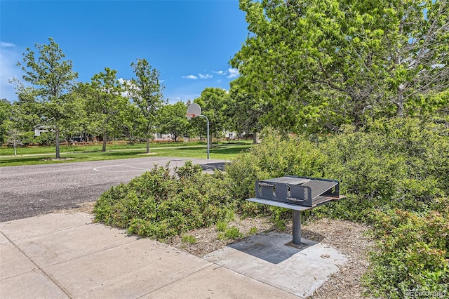 8750 Redwing Ave, Littleton, CO 80126 - view of home's community with community basketball court, a yard, and view of scattered trees