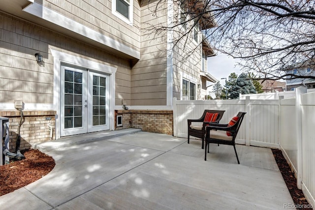 view of patio / terrace with french doors