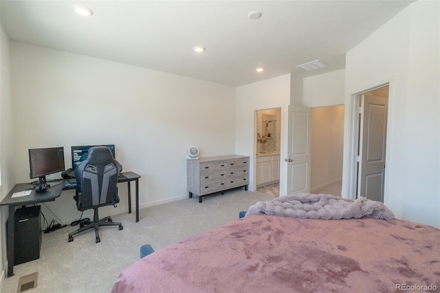 9152 Gladiola Way Unit E, Arvada, CO 80005 - bedroom featuring carpet floors, recessed lighting, and an office area