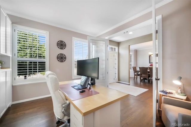 9005 Royal Melbourne Cir, Peyton, CO 80831 - office space with dark wood finished floors and recessed lighting
