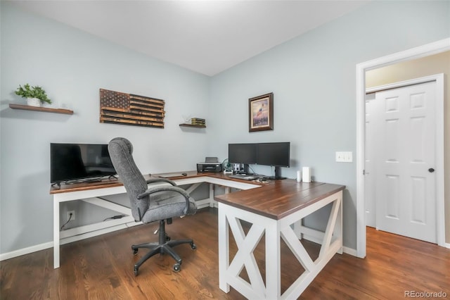 9005 Royal Melbourne Cir, Peyton, CO 80831 - office featuring wood finished floors