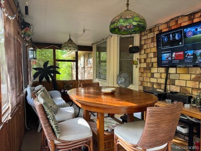 view of sunroom