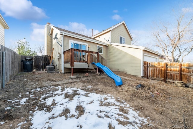 view of snow covered house