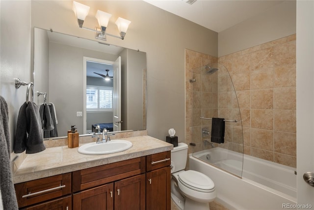 237 Maplehurst Dr, Highlands Ranch, CO 80126 - bathroom featuring toilet, shower / bathtub combination, vanity, and ensuite bathroom