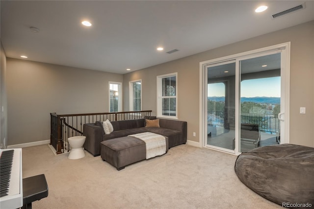 237 Maplehurst Dr, Highlands Ranch, CO 80126 - carpeted living room with recessed lighting and baseboards