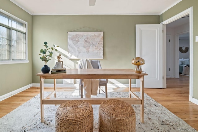 1410 Vine St Unit 3, Denver, CO 80206 - office space with ornamental molding, wood finished floors, and baseboards