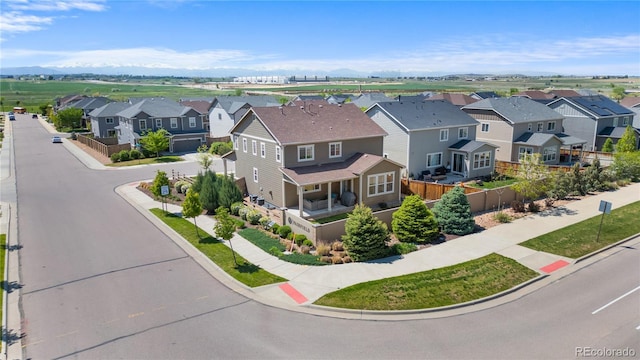 aerial view of residential area