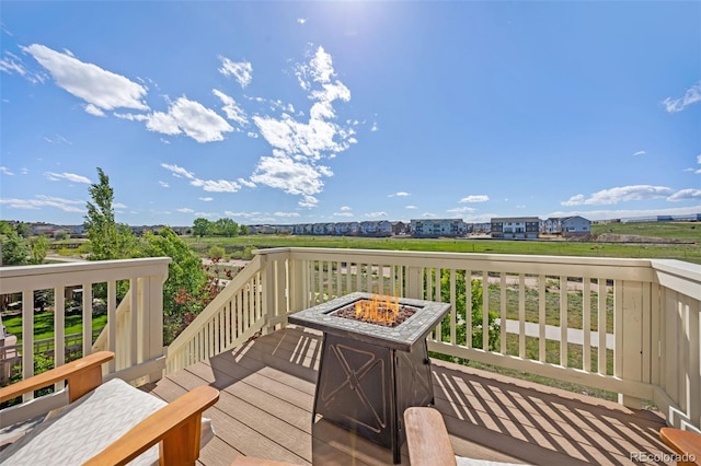 15608 E Otero Cir, Centennial, CO 80112 - deck featuring a fire pit