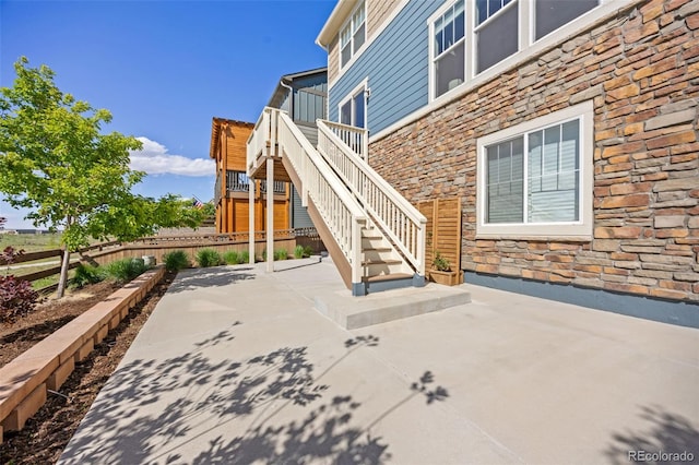 15608 E Otero Cir, Centennial, CO 80112 - view of patio / terrace featuring stairway and a deck