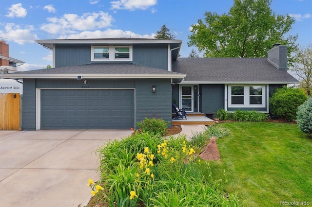 6537 S Brentwood Way, Littleton, CO 80123 - traditional-style home featuring driveway, a chimney, and brick siding