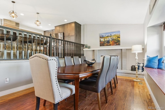 6537 S Brentwood Way, Littleton, CO 80123 - dining space with wood finished floors, baseboards, and recessed lighting