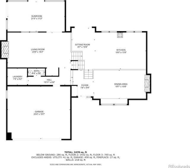 6537 S Brentwood Way, Littleton, CO 80123 - floor plan / room layout