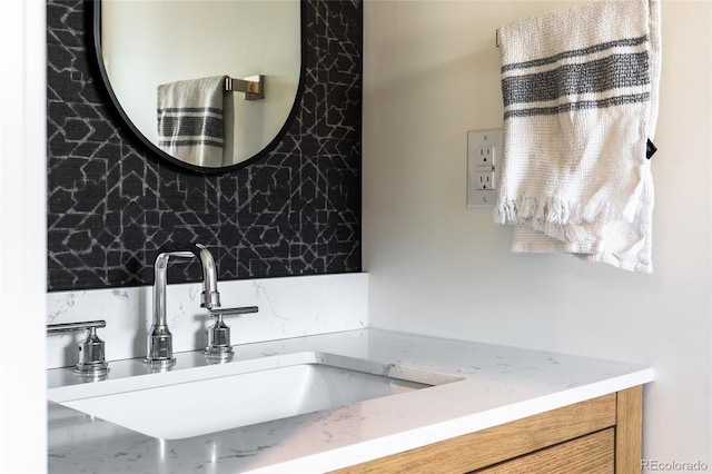 3363 W 32nd Ave, Denver, CO 80211 - bathroom featuring backsplash and vanity