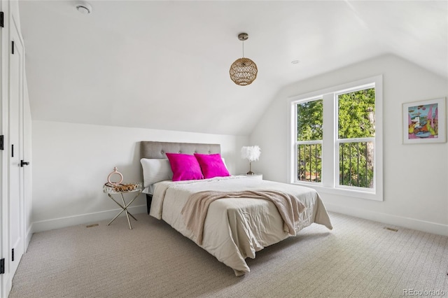 3363 W 32nd Ave, Denver, CO 80211 - bedroom featuring vaulted ceiling and carpet