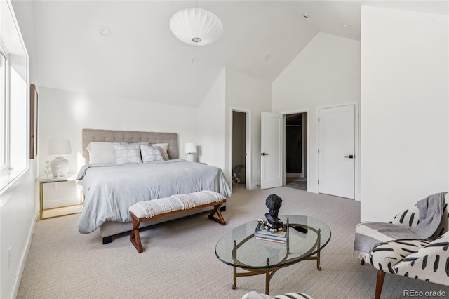 3363 W 32nd Ave, Denver, CO 80211 - bedroom with carpet and high vaulted ceiling