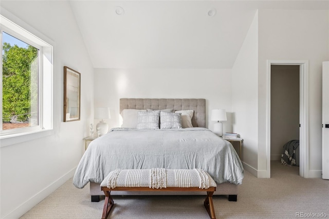 3363 W 32nd Ave, Denver, CO 80211 - bedroom featuring vaulted ceiling, multiple windows, and carpet floors