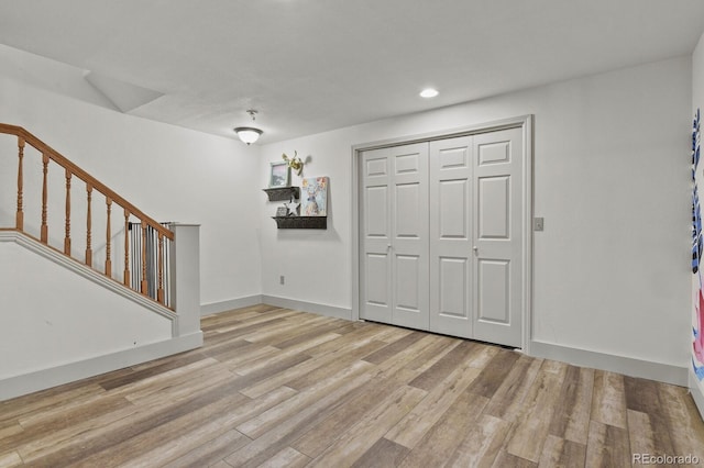 foyer featuring light hardwood / wood-style flooring