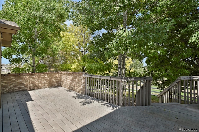 view of wooden deck