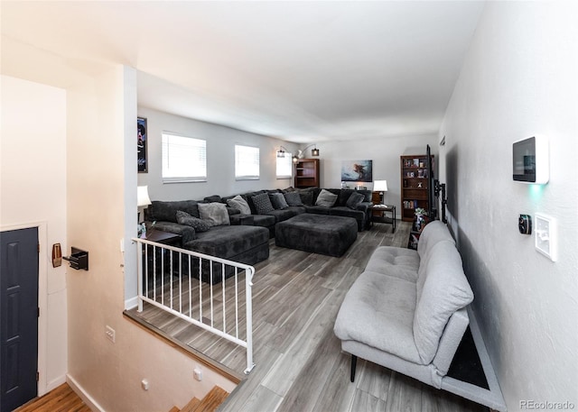 living room featuring wood finished floors