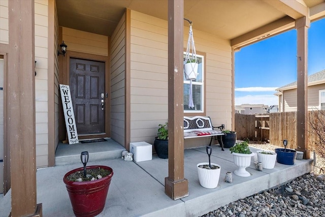 view of doorway to property