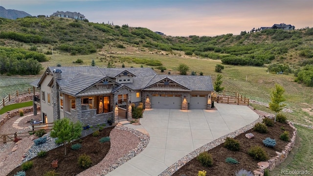 view of front of home featuring a garage