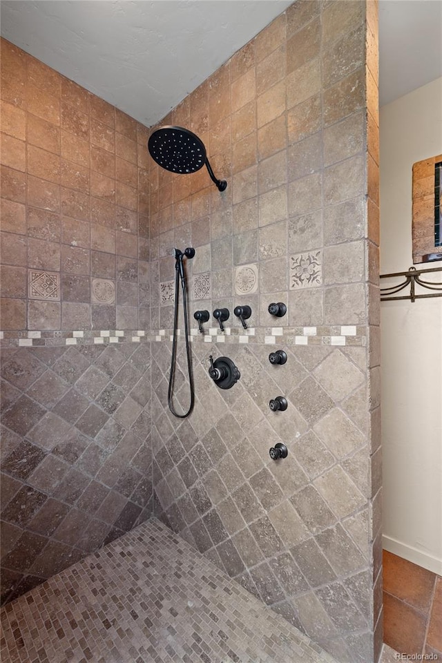 28098 Green Valley Ln, Conifer, CO 80433 - full bathroom featuring tiled shower