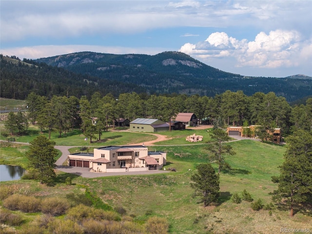28098 Green Valley Ln, Conifer, CO 80433 - view of mountain backdrop featuring a forest