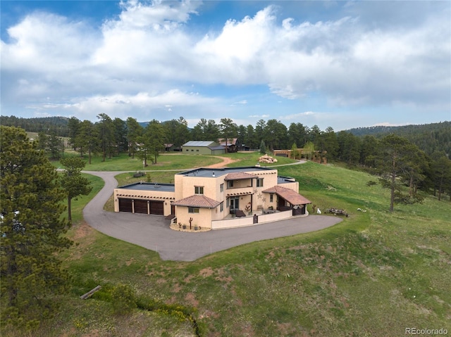 28098 Green Valley Ln, Conifer, CO 80433 - view from above of property with a forest