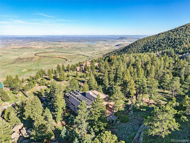 9041 Eastridge Rd, Golden, CO 80403 - aerial view of property's location with a heavily wooded area