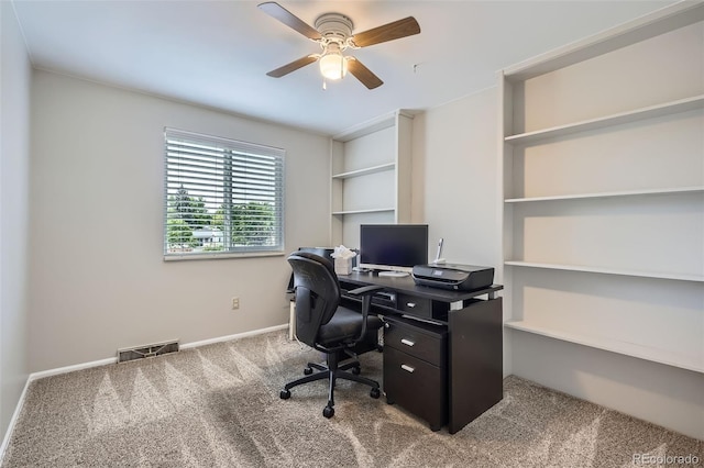 9630 W 104th Ave, Broomfield, CO 80021 - office area featuring carpet flooring and a ceiling fan