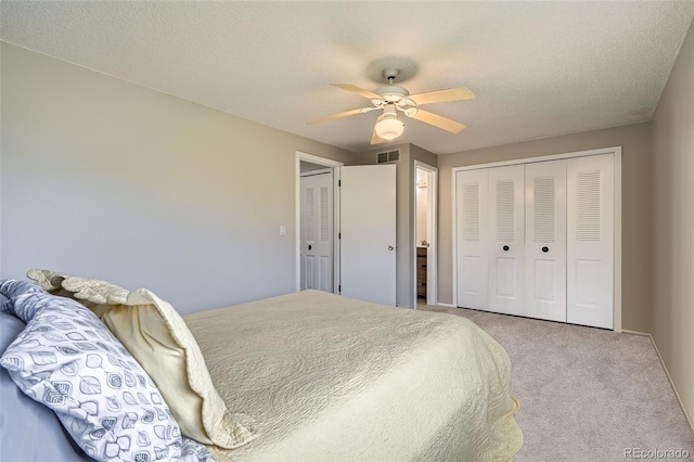 9630 W 104th Ave, Broomfield, CO 80021 - bedroom featuring carpet floors, a closet, ceiling fan, and a textured ceiling
