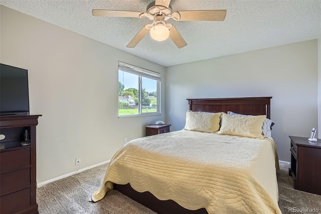9630 W 104th Ave, Broomfield, CO 80021 - bedroom featuring carpet floors, a textured ceiling, and ceiling fan