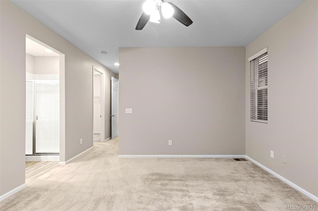 23630 E 5th Pl, Aurora, CO 80018 - empty room with a ceiling fan, light carpet, and recessed lighting