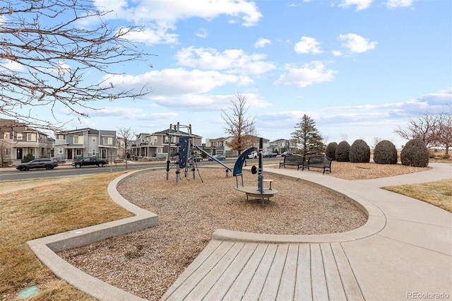 view of jungle gym