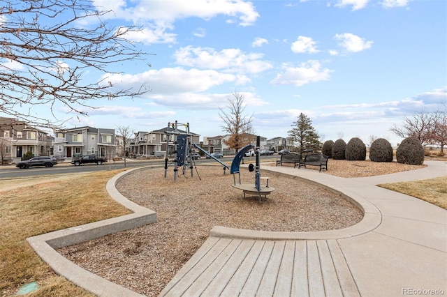 23630 E 5th Pl, Aurora, CO 80018 - community jungle gym featuring a residential view and a yard