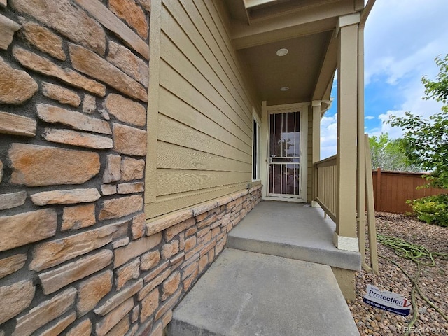 483 W 172nd Pl, Broomfield, CO 80023 - property entrance featuring stone siding